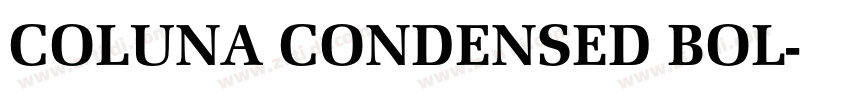 COLUNA CONDENSED BOL字体转换